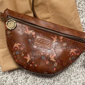 Patricia Nash Tinchi Leather Convertible Belt Bag Floral Map
